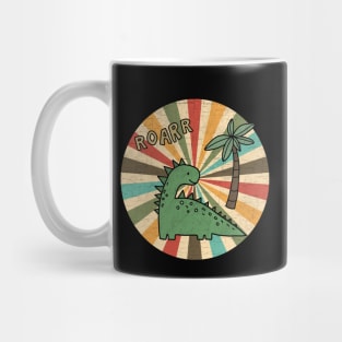 Dinosaur drawing - Retro colors Mug